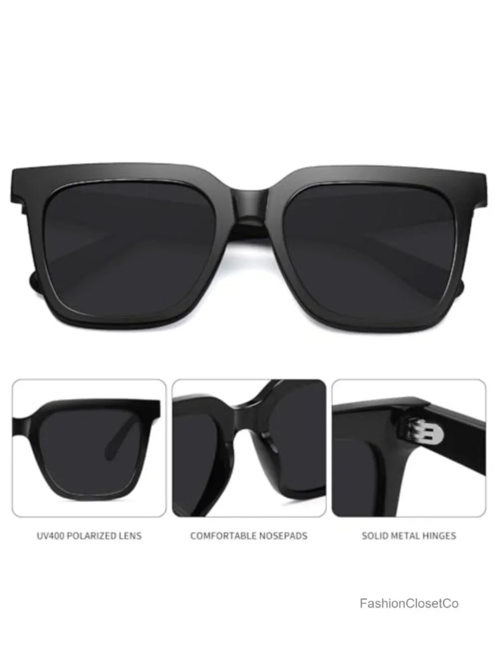 Retro Square Sunglasses Polarized UV400 Classic Vintage Frame Driving Travel
